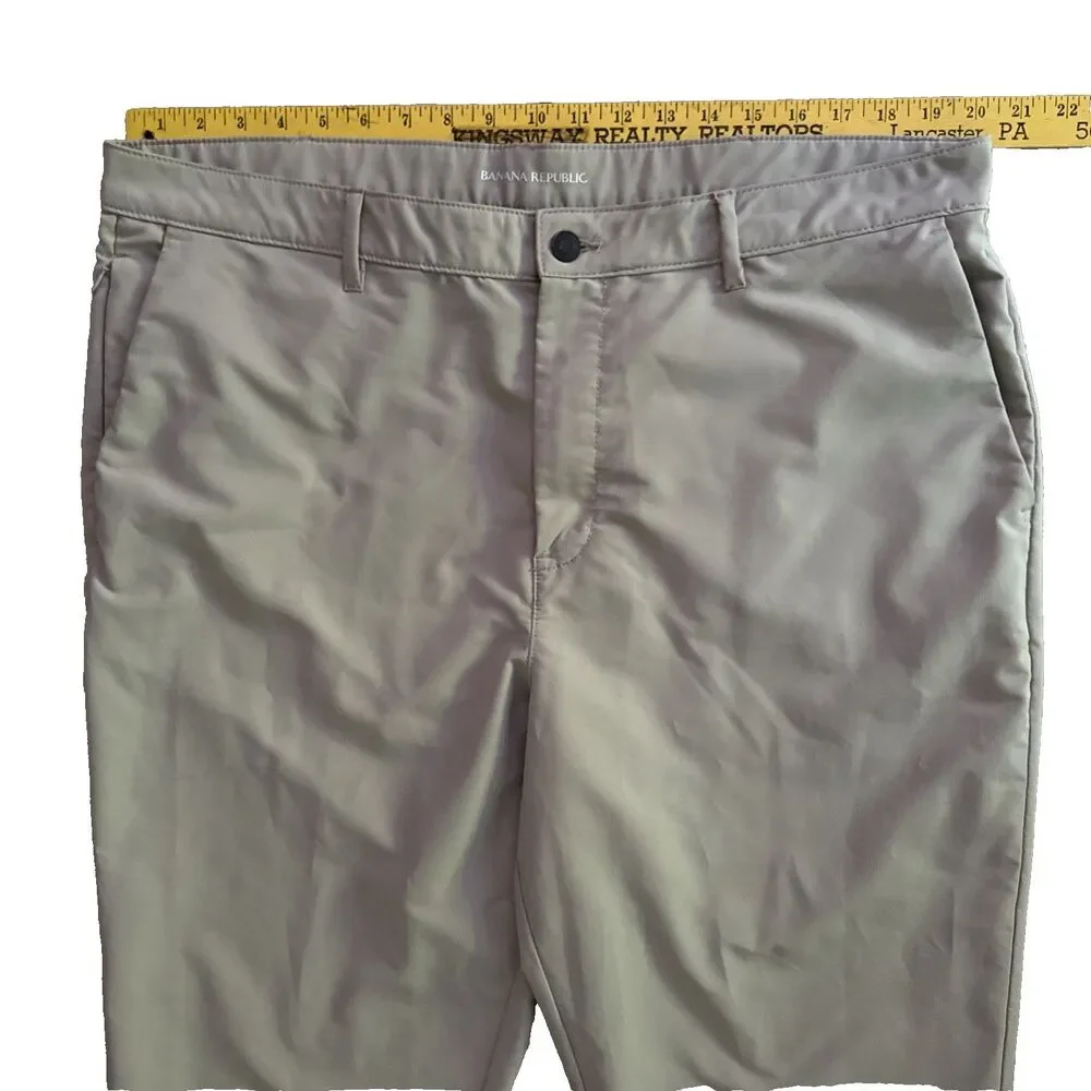 Banana Republic City Pants Mens 40X32 Khaki Performance Tech Golf Casual Chino